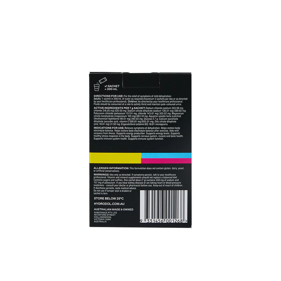 Hydrodol Rehydration X Immunity powder 10 pack