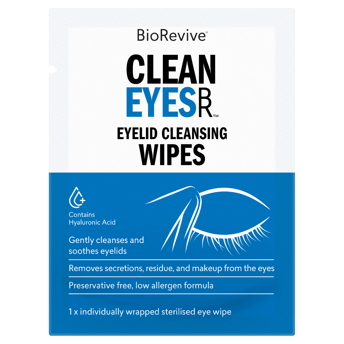 BioRevive CleanEyes Wipes 30 pack