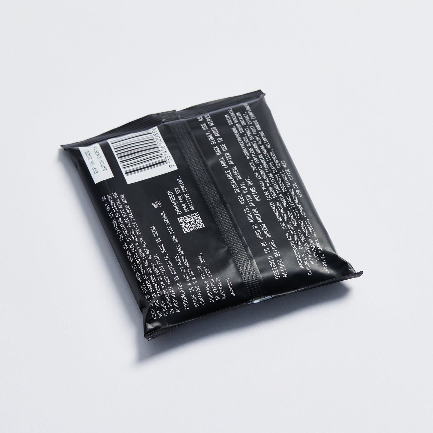 Drip 8 Pack 70 GSM Bamboo Wipes Pouch - Expiring Jun 30th 2025