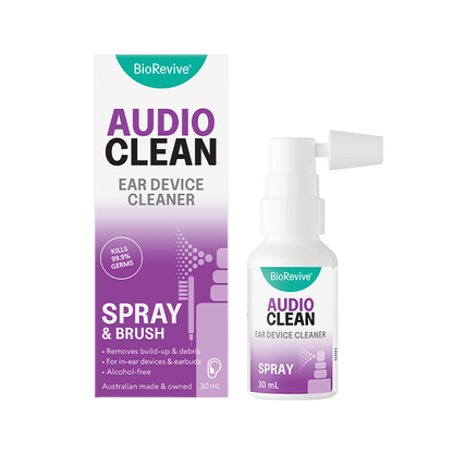 AudioClean - Ear Device Cleaner Spray & Brush