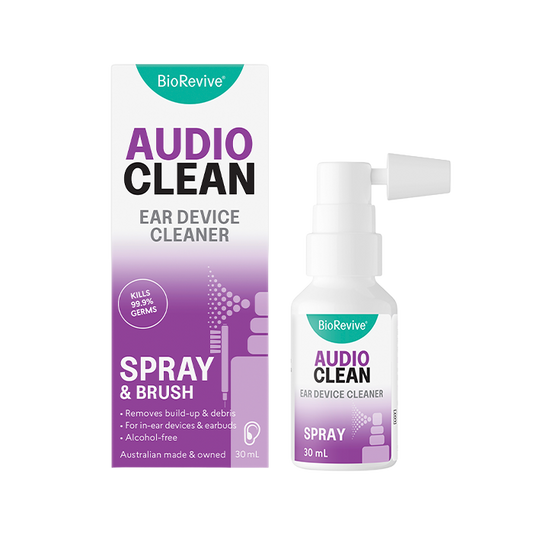 AudioClean - Ear Device Cleaner Spray & Brush