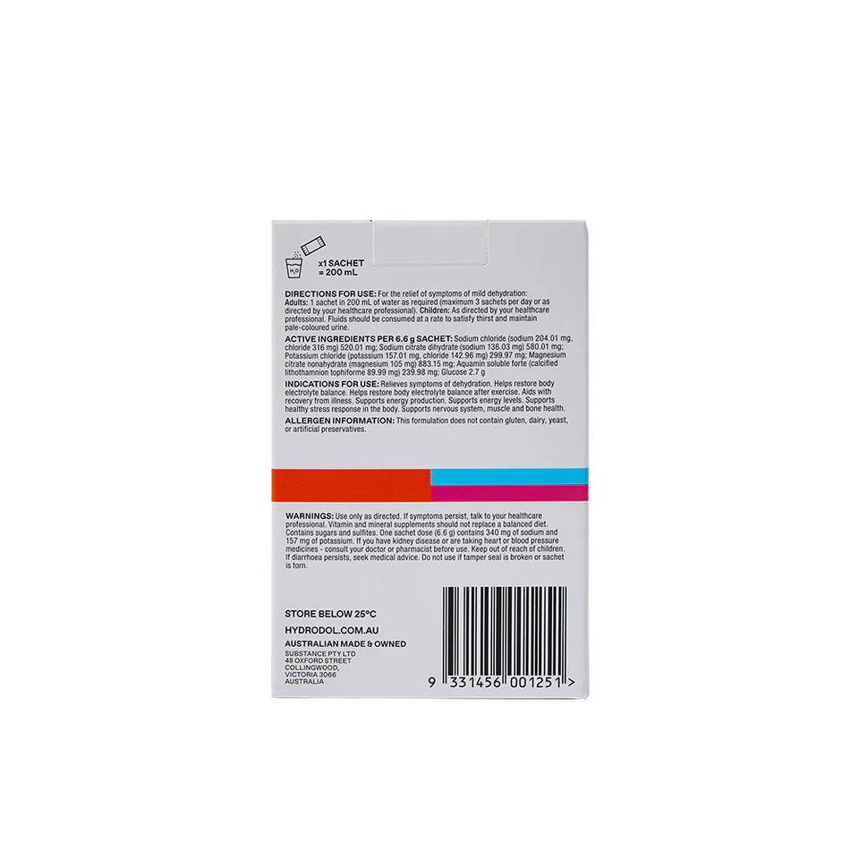 Hydrodol Rehydration Powder 10 pack - Orange