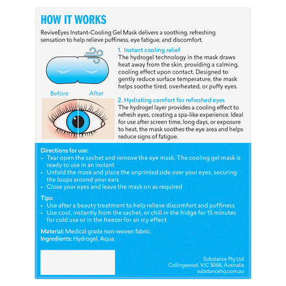 BioRevive ReviveEyes Instant-Cooling Gel Mask