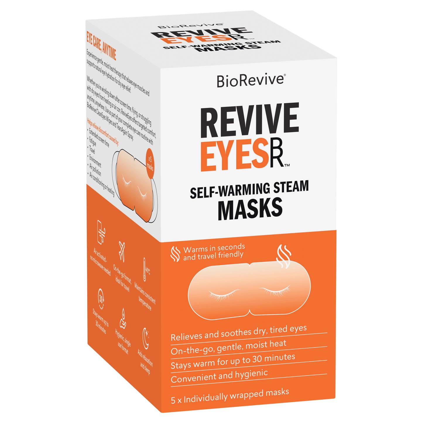 BioRevive ReviveEyes Self-Warming Steam Masks 5pk