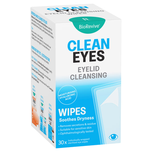 BioRevive CleanEyes Wipes 30 pack