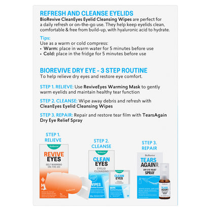 BioRevive CleanEyes Wipes 30 pack