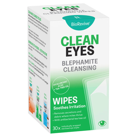 BioRevive CleanEyes Blephamite Cleansing Wipes