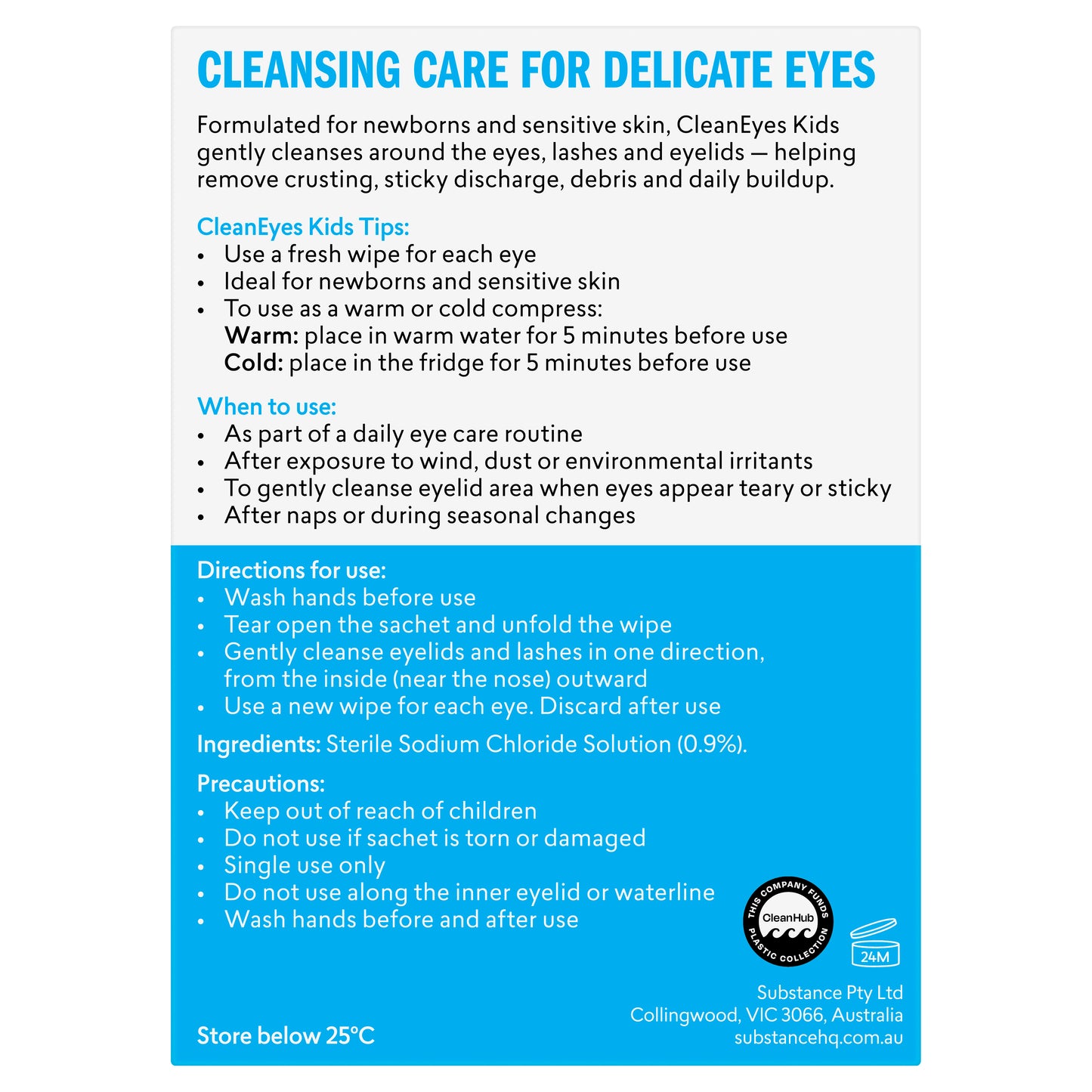 BioRevive CleanEyes Kids Eyelid Cleansing Wipes
