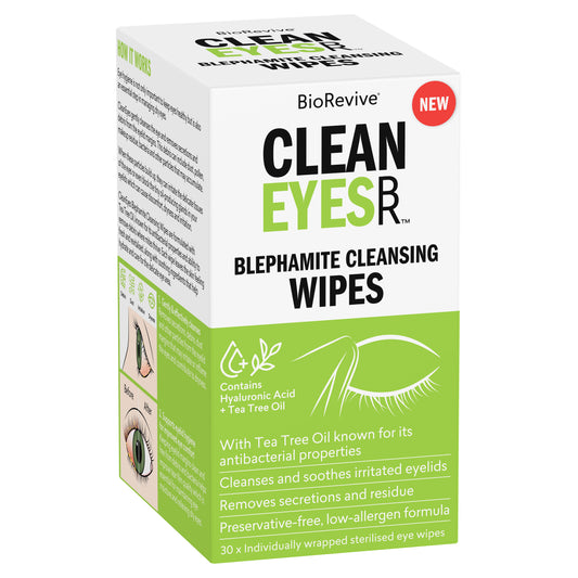 BioRevive CleanEyes Blephamite Cleansing Wipes