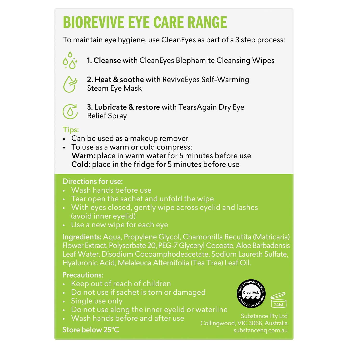 BioRevive CleanEyes Blephamite Cleansing Wipes